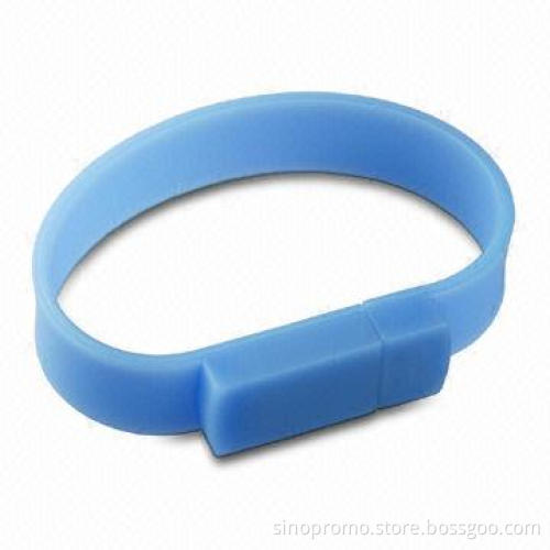 Silicone Bracelet Shape USB Flash Drive, Glow in Dark, Available in Various Colors